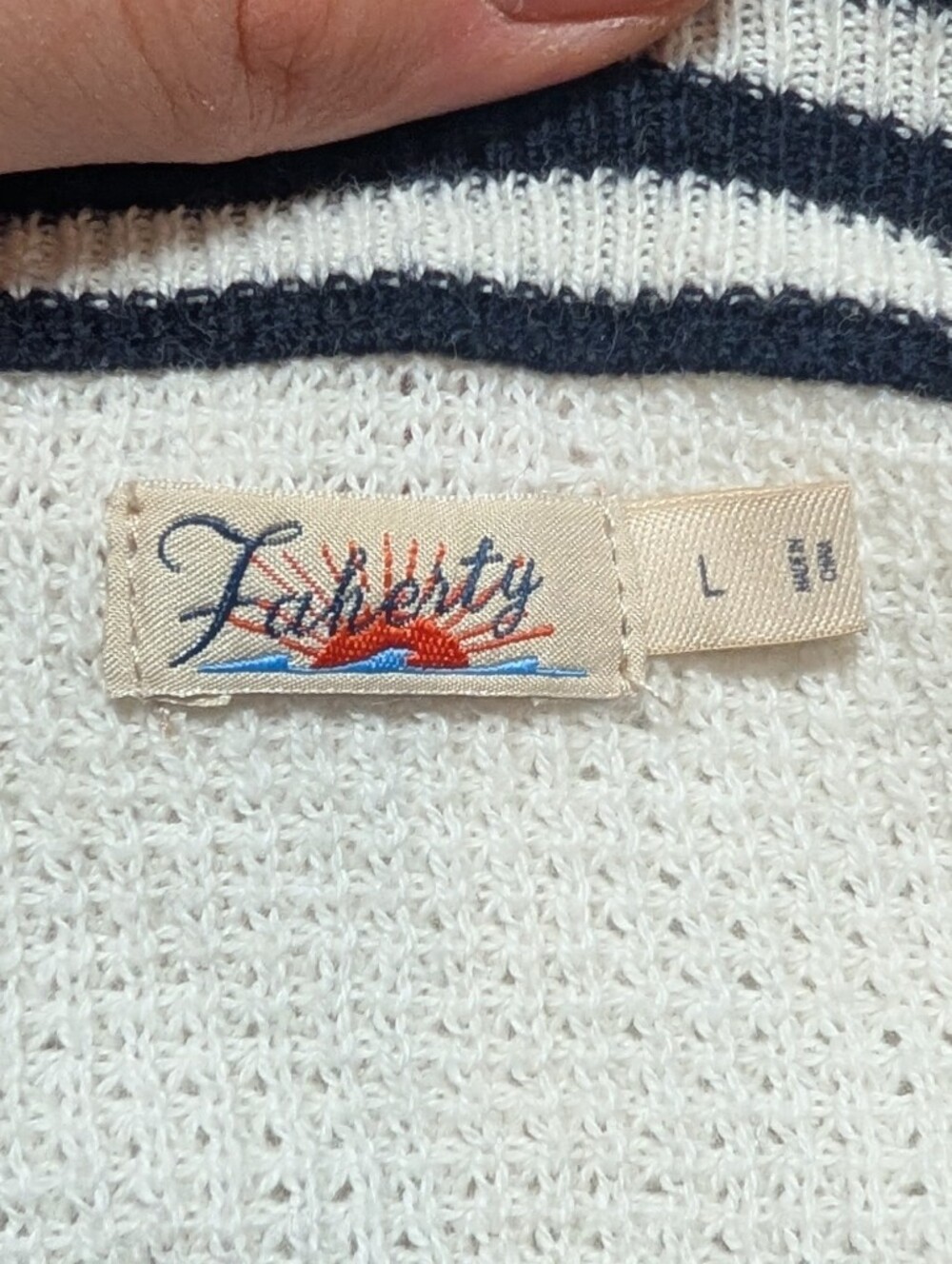FAHERTY Women's Throwback Stripe Sweater (Large) - Picture 6 of 9